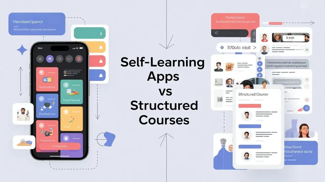 Self-Learning Apps vs Structured Courses